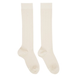 Off White Silk Socks 231482F076013