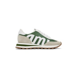 Green   Beige Rush Sneakers 241482M237008