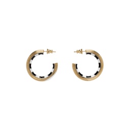 Gold Small Lineami Hoop Earrings 241482F022001