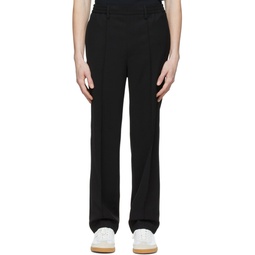 Black Polyester Trousers 221482M191009