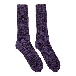Purple   Black Ami de Cœur Socks 222482M220006
