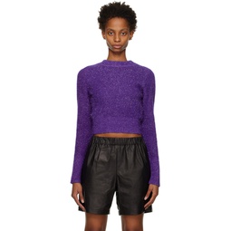 Purple Shinny Sweater 222482F096010