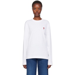 White Ami De Cœur Long Sleeve T Shirt 232482F110004