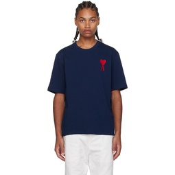 SSENSE Exclusive Navy Embroidered T Shirt 222482M213051