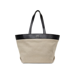 Beige East West Shopping Tote 241482F049005