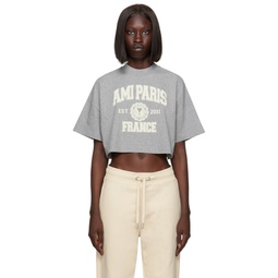 Gray Ami Paris France T Shirt 222482F110019