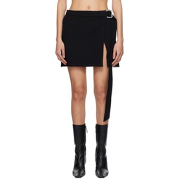 Black Cinch Miniskirt 241482F090009
