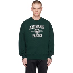 SSENSE Exclusive Green Ami Paris France Sweatshirt 231482M204022