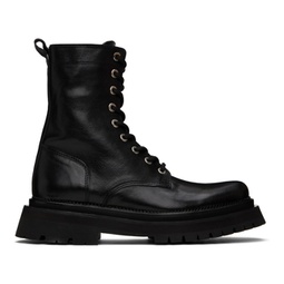 Black Calfskin Boots 231482M255000