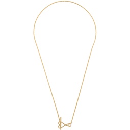 Gold Ami de Coeur 2 In 1 Chain Necklace 241482F023000