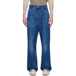 Blue Baggy Fit Jeans 232482M186000
