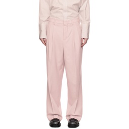 Pink Straight Fit Trousers 232482M191007