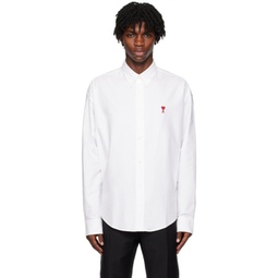 White Boxy Fit Shirt 232482M192013