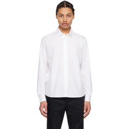 White Spread Collar Shirt 241482M192054