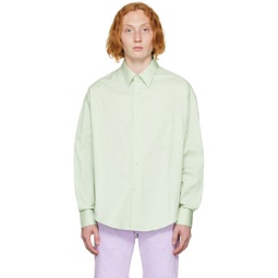 Green Organic Cotton Shirt 221482M192021