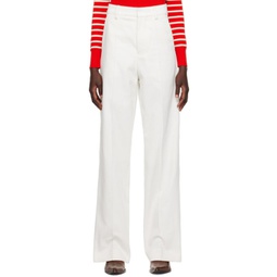 White Four-Pocket Trousers 231482F087009