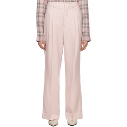 Pink Pleated Trousers 232482F087011