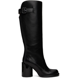 Black Anatomical Toe Buckled Boots 241482F115001