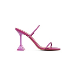 Pink Gilda Glass Heeled Sandals 222415F125007