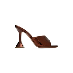 Brown Lupita Slipper Heeled Sandals 241415F125012
