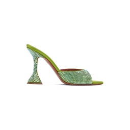 Green Caroline Crystal 95 Heeled Sandals 241415F125040