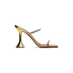 Gold Gilda Slipper Heeled Sandals 241415F125024
