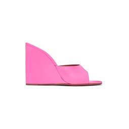 Pink Lupita Wedge Heeled Sandals 222415F125040