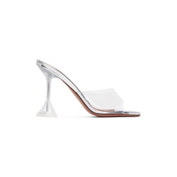 Transparent Lupita Glass Heeled Sandals 222415F125017