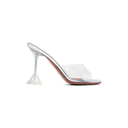 Transparent Lupita Glass Heeled Sandals 241415F125014