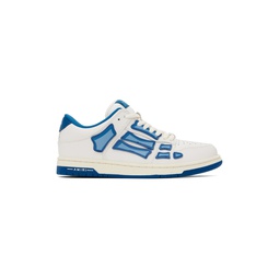 Blue   White Chunky Skel Top Low Sneakers 241886M237016