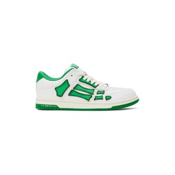White   Green Skel Top Low Sneakers 241886M237015