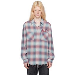 Blue   Red Staggered Shirt 232886M192023