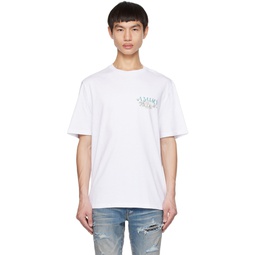 White Floral T Shirt 232886M213021