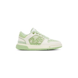White   Green Classic Low Sneakers 241886F128036
