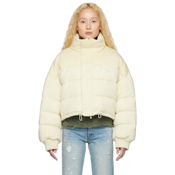 Off White Knit Down Jacket 222886F061007