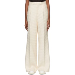 Off White Cotton Trousers 221886F087000