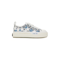White   Blue Stars Court Low Sneakers 241886F128028