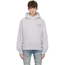 Gray Staggered Hoodie 232886M202018