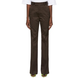 Brown Cotton Trousers 221886F087003