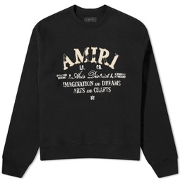 AMIRI Distressed Arts District Crew Sweater Black