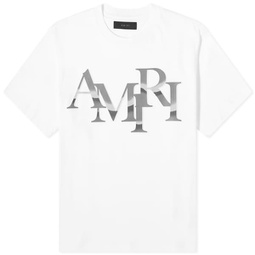 AMIRI Chrome Staggered Logo T-Shirt White