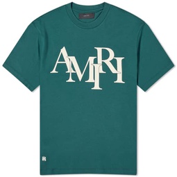 AMIRI Staggered Logo T-Shirt Green