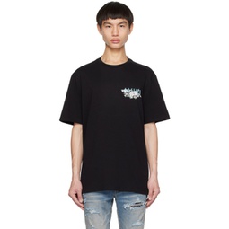Black Floral T-Shirt 232886M213022