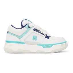 White & Blue MA-1 Sneakers 241886M237005