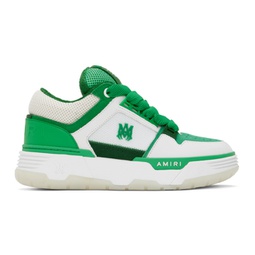 White & Green MA-1 Sneakers 241886M237009