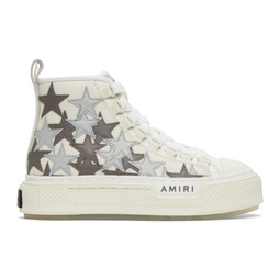 Off-White & Gray Stars Court High Sneakers 241886M236000