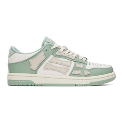 SSENSE Exclusive Green & White Skell Top Low Sneakers 232886M237028