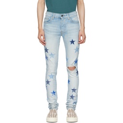 Blue Bandana Star Denim Jeans 222886M186040
