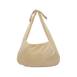 SSENSE Exclusive Beige Large Knotted Shoulder Bag 232436F048002