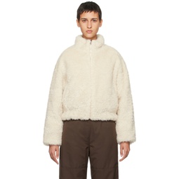 Off White Hairy Faux Fur Jacket 232436F063005